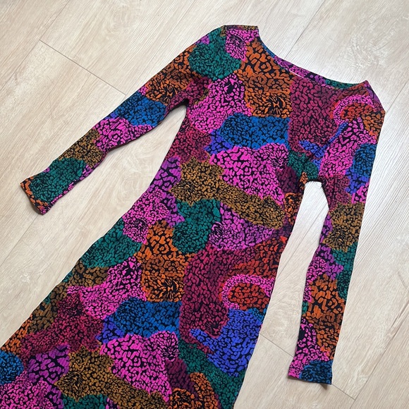 NEW! FARM RIO Rainbow Mix Jersey Dress, SIZE SMALL 0834 - Picture 5 of 8